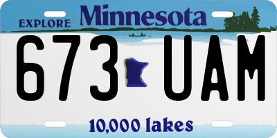 MN license plate 673UAM