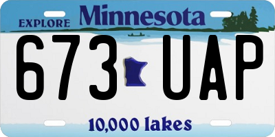 MN license plate 673UAP
