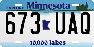 MN license plate 673UAQ
