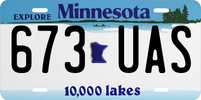 MN license plate 673UAS