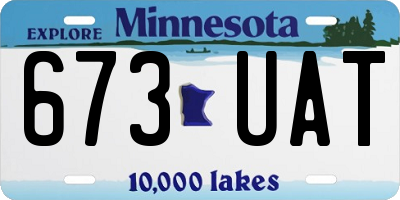 MN license plate 673UAT