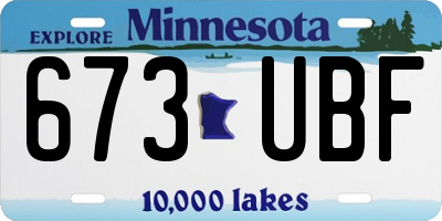 MN license plate 673UBF