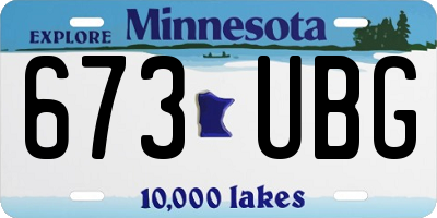 MN license plate 673UBG