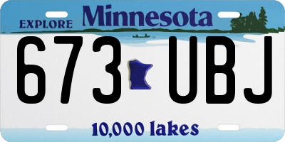 MN license plate 673UBJ