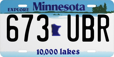 MN license plate 673UBR