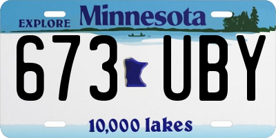 MN license plate 673UBY