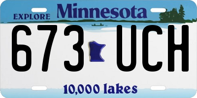 MN license plate 673UCH