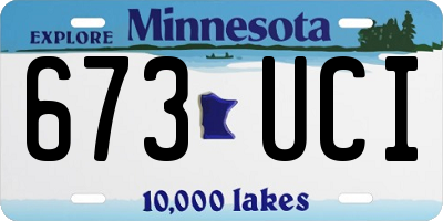 MN license plate 673UCI