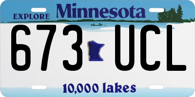 MN license plate 673UCL