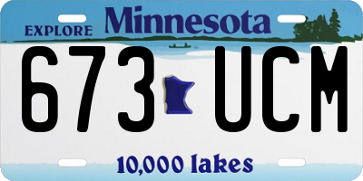 MN license plate 673UCM