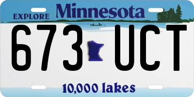 MN license plate 673UCT