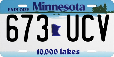 MN license plate 673UCV