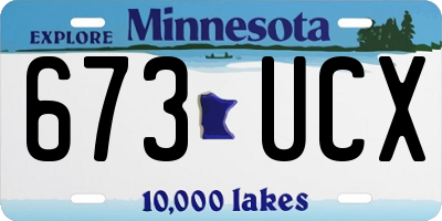 MN license plate 673UCX