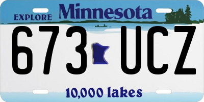 MN license plate 673UCZ