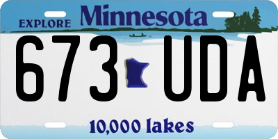MN license plate 673UDA