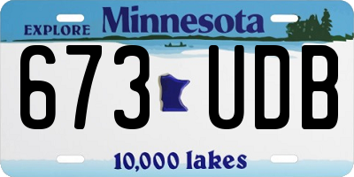 MN license plate 673UDB