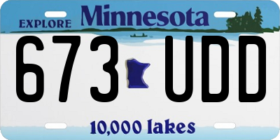 MN license plate 673UDD