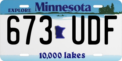MN license plate 673UDF