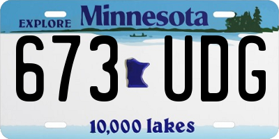 MN license plate 673UDG