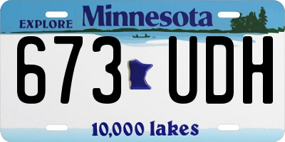 MN license plate 673UDH