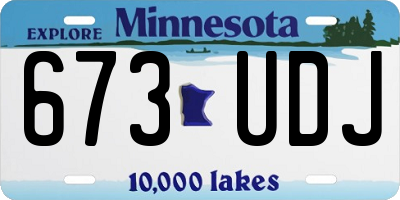 MN license plate 673UDJ