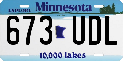 MN license plate 673UDL