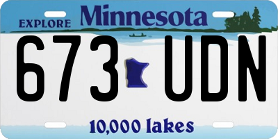 MN license plate 673UDN