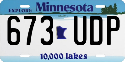 MN license plate 673UDP