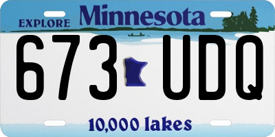 MN license plate 673UDQ