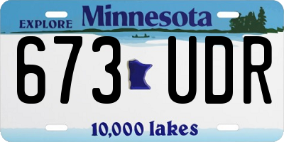 MN license plate 673UDR