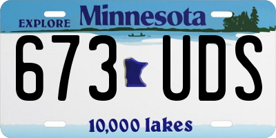 MN license plate 673UDS