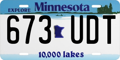 MN license plate 673UDT