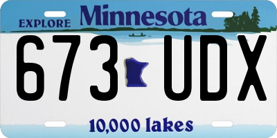 MN license plate 673UDX