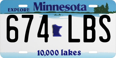 MN license plate 674LBS