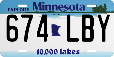 MN license plate 674LBY