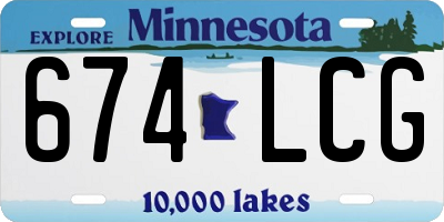 MN license plate 674LCG