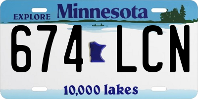 MN license plate 674LCN