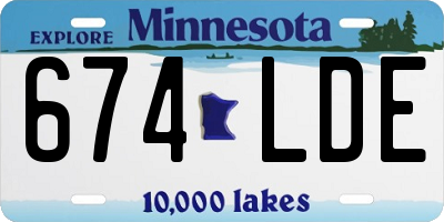 MN license plate 674LDE