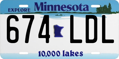 MN license plate 674LDL