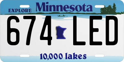 MN license plate 674LED