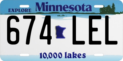 MN license plate 674LEL