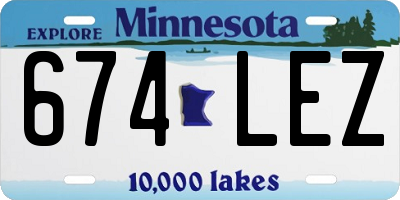 MN license plate 674LEZ