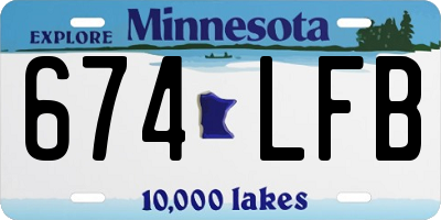 MN license plate 674LFB
