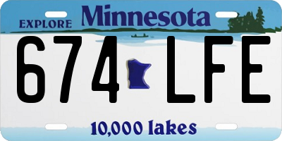 MN license plate 674LFE