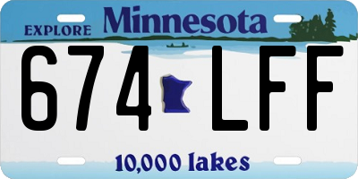 MN license plate 674LFF