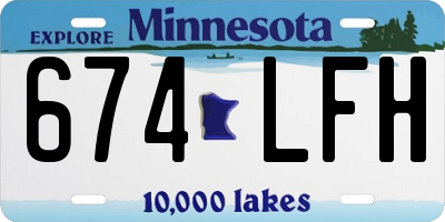 MN license plate 674LFH