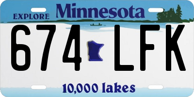 MN license plate 674LFK