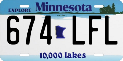MN license plate 674LFL