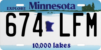 MN license plate 674LFM