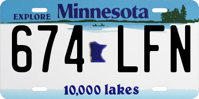 MN license plate 674LFN